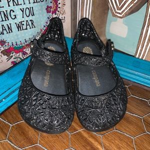 Mini Melissa baby girls size 6  zigzag black